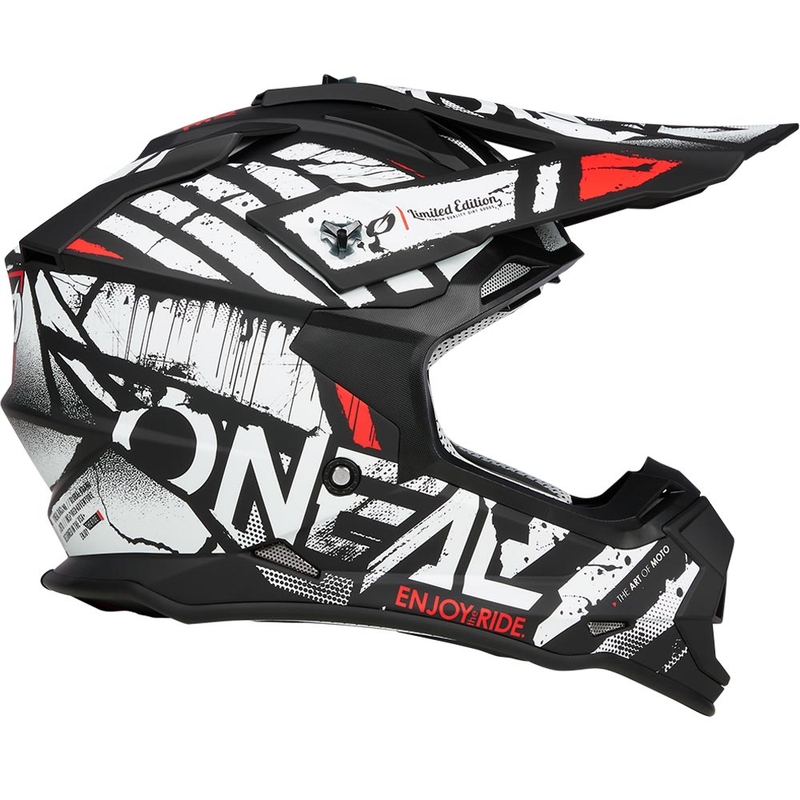 Casque de motocross O´Neal 2SRS Glitch noir et blanc
