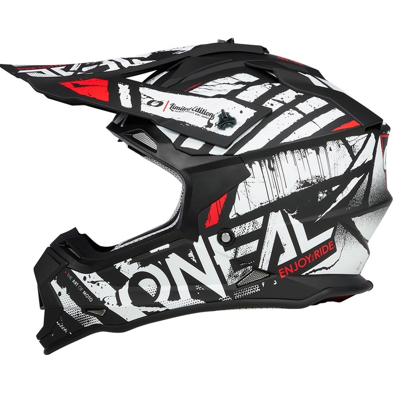 Casque de motocross O´Neal 2SRS Glitch noir et blanc