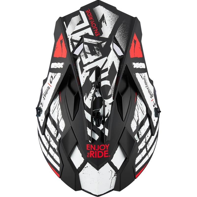 Casque de motocross O´Neal 2SRS Glitch noir et blanc