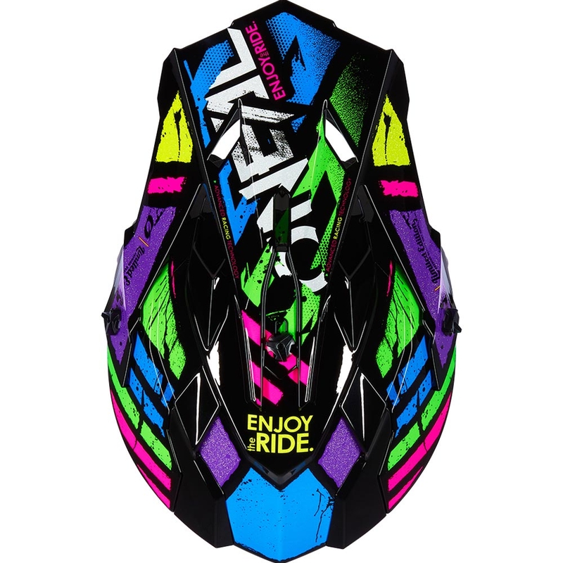Casque de motocross O'Neal 2SRS Glitch multicolore