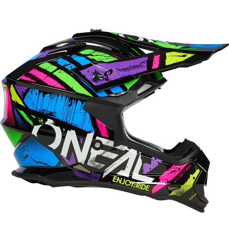Casque de motocross O'Neal 2SRS Glitch multicolore