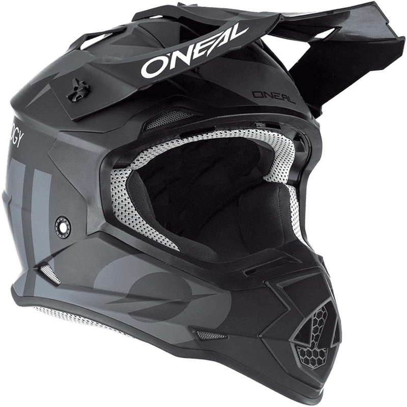 Casque de motocross O'Neal 2SRS Slick noir-gris