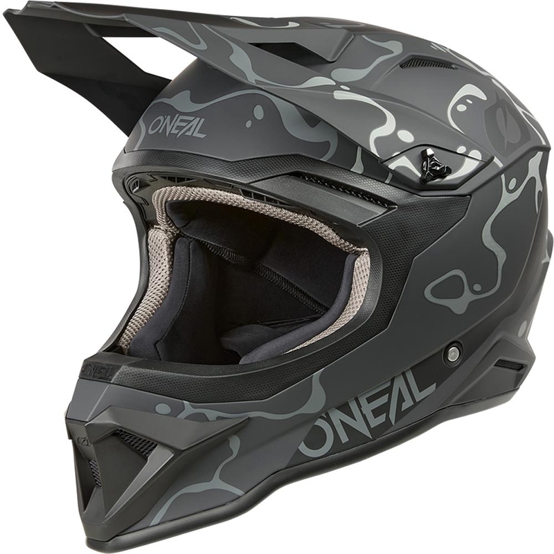 Casque de motocross O´Neal 1SRS Splash noir-gris mat