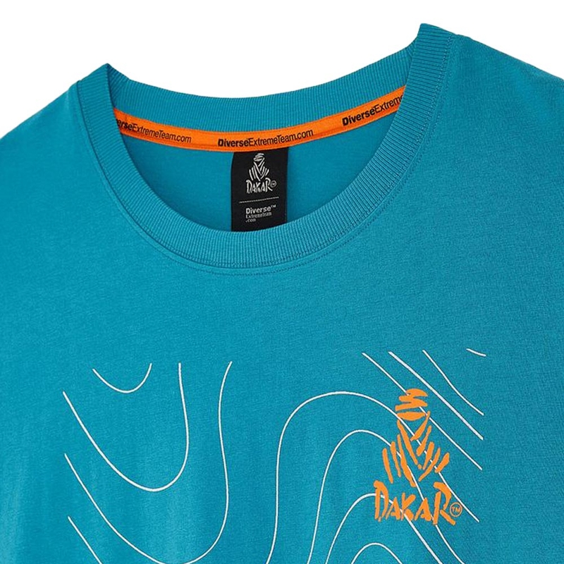 T-shirt bleu avec carte de Dakar