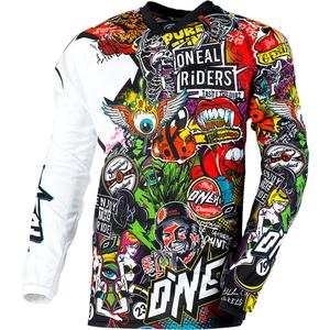 Maillot de motocross O´Neal Mayhem Crank noir et multicolore