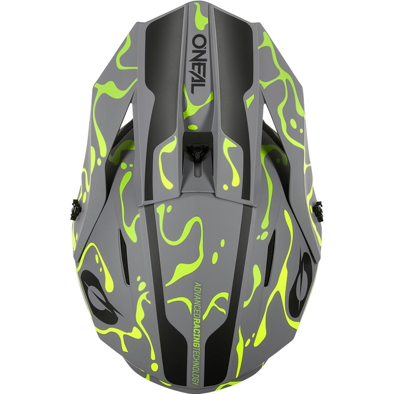 Casque de motocross O'Neal 1SRS Splash gris mat-jaune fluo