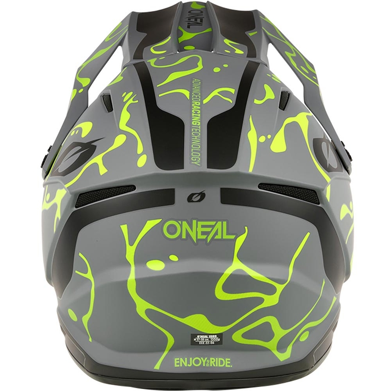 Casque de motocross O'Neal 1SRS Splash gris mat-jaune fluo