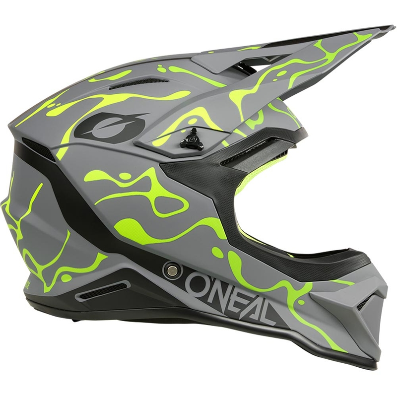 Casque de motocross O'Neal 1SRS Splash gris mat-jaune fluo