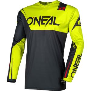 Maillot de motocross O'Neal Element Racewear noir et jaune