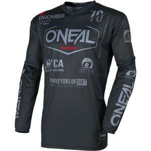 Maillot de motocross O'Neal Element Brand noir-gris
