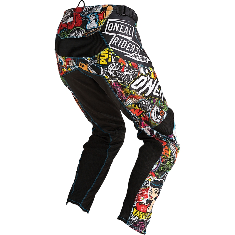 Pantalon de motocross O'Neal Mayhem Crank noir et multicolore