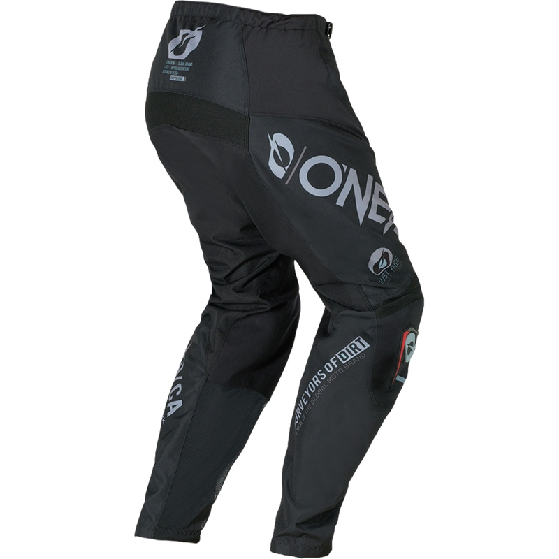 Pantalon de motocross O´Neal Element Brand noir-gris