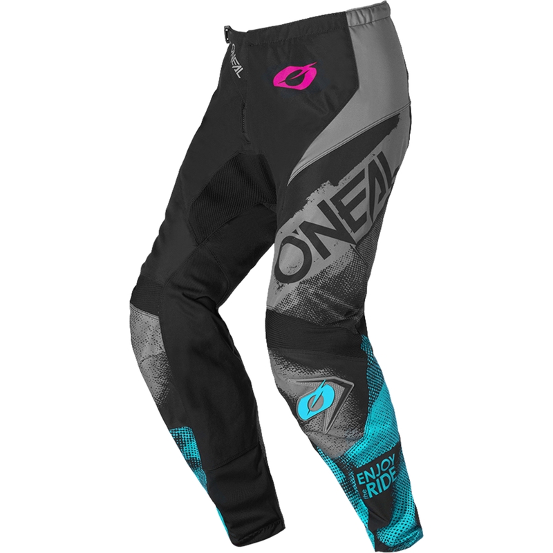 Pantalon de motocross pour femme O´Neal Element Roller noir et bleu