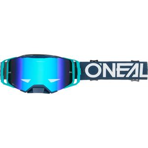 Lunettes de motocross O´Neal B-33 Hexa bleues (plexiglas bleu iridium)
