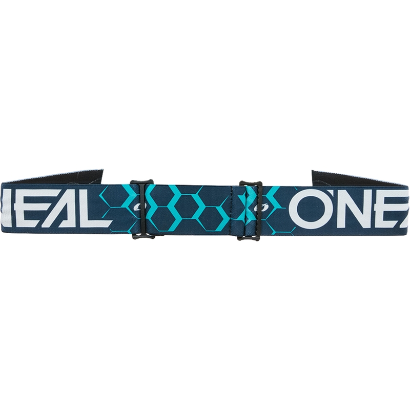 Lunettes de motocross O´Neal B-33 Hexa bleues (plexiglas bleu iridium)