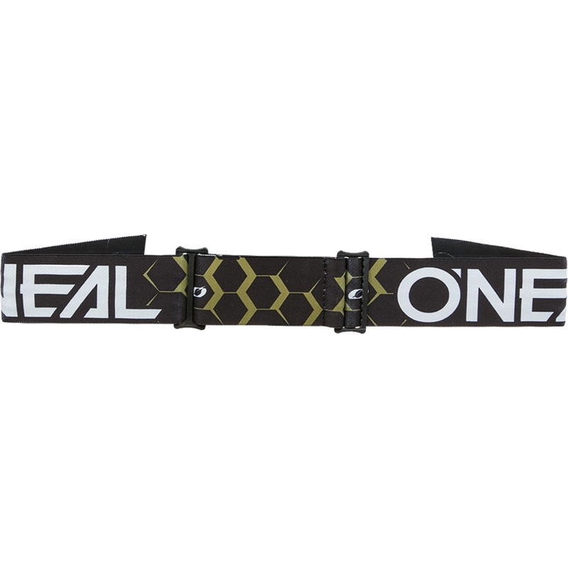 Lunettes de motocross O´Neal B-33 Hexa noir-or (plexiglas miroir argenté)