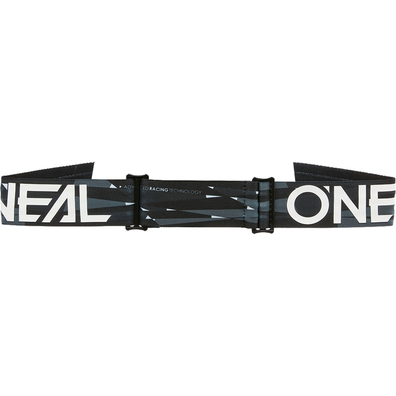 Lunettes de motocross O´Neal B-33 Ictus noir-blanc (plexiglas miroir argenté)