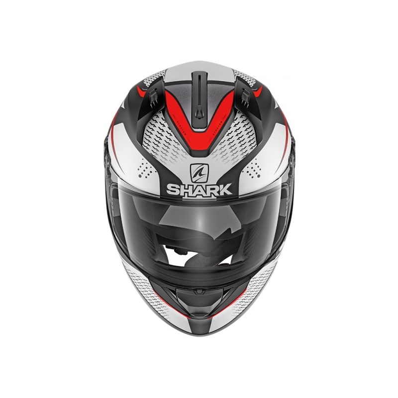 Casque intégral SHARK RIDILL 1.2 Stratom Mat gris-blanc-rouge