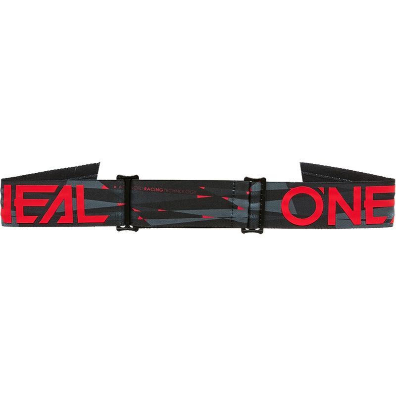 Lunettes de motocross O´Neal B-33 Ictus noir-rouge (plexiglas gris)