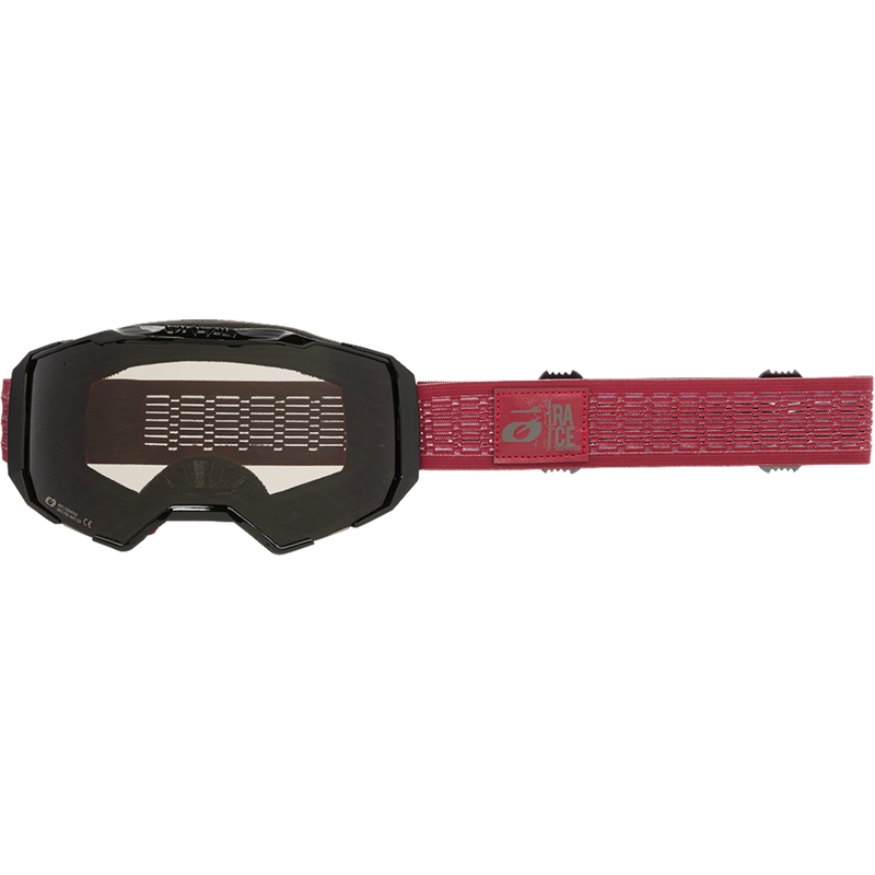 Lunettes de motocross O´Neal B-22 Static rouge (plexiglas gris)