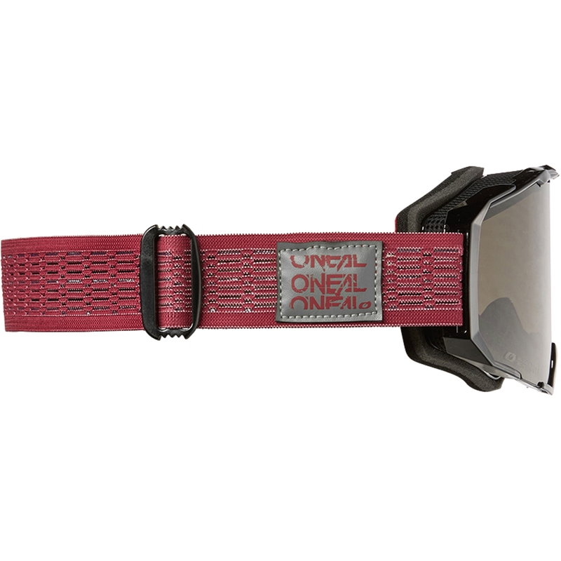 Lunettes de motocross O´Neal B-22 Static rouge (plexiglas gris)