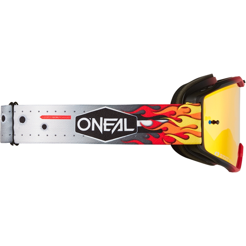 Lunettes de motocross O´Neal B-10 HR multicolores (plexiglas rouge iridium)