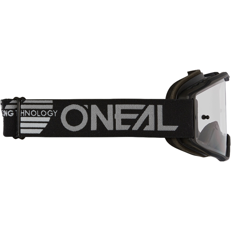 Lunettes de motocross O´Neal B-10 Noir uni (plexiglas argenté miroir)