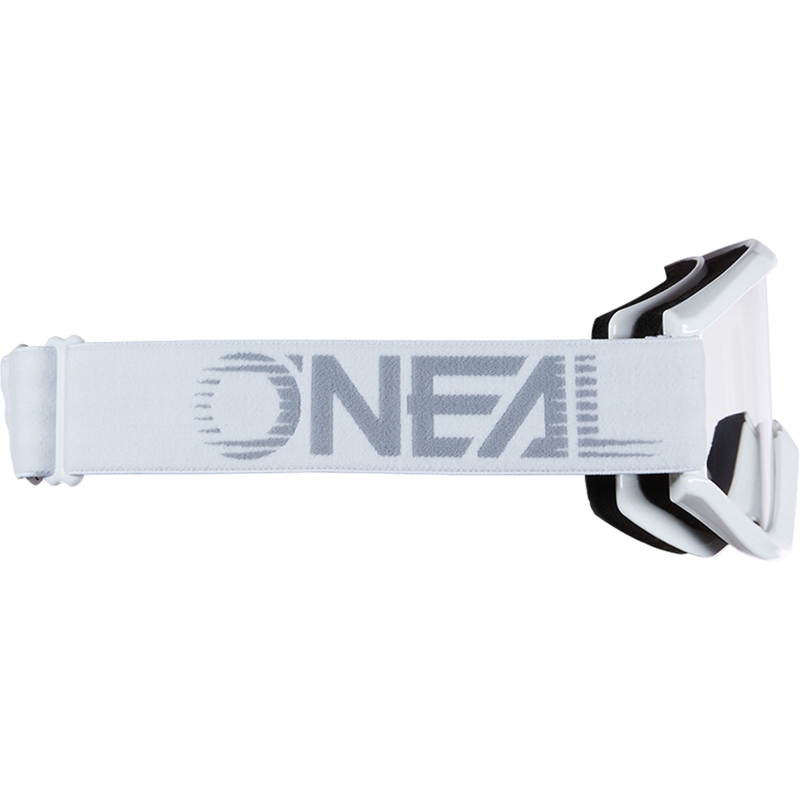 Lunettes de motocross O´Neal B-Zero blanches (plexiglas transparent)