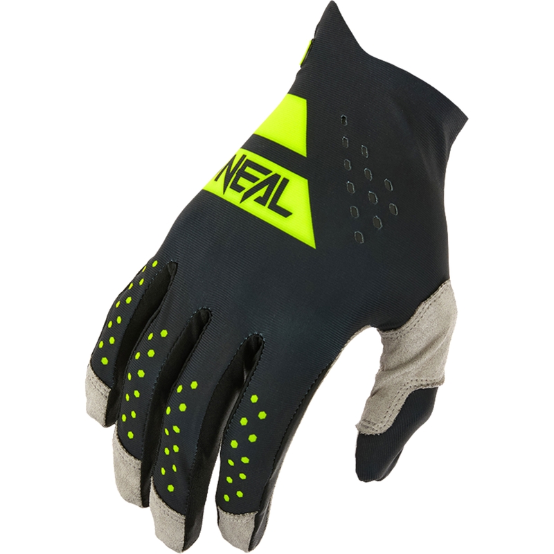 Gants de motocross O´Neal Pin it Slip on, noir et jaune fluo