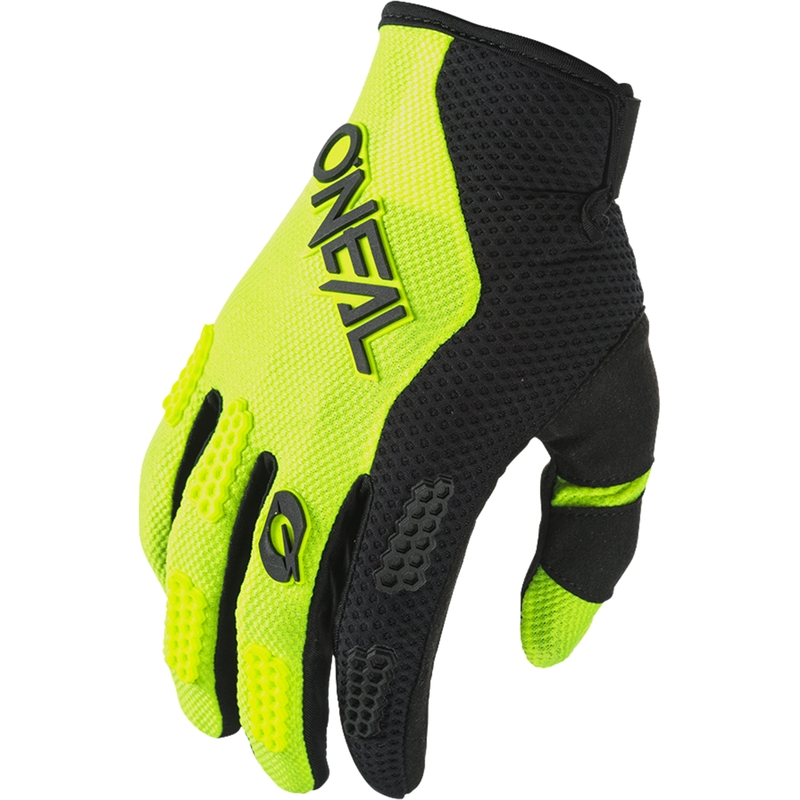 Gants de motocross O´Neal Element Racewear noir et jaune fluo