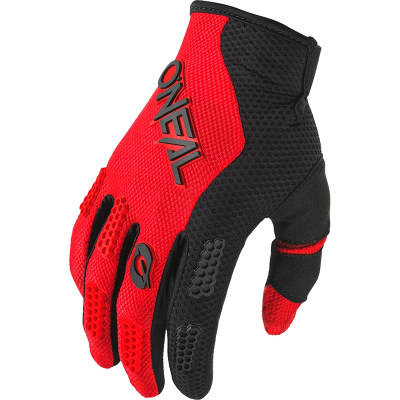 Gants de motocross O´Neal Element Racewear noirs et rouges