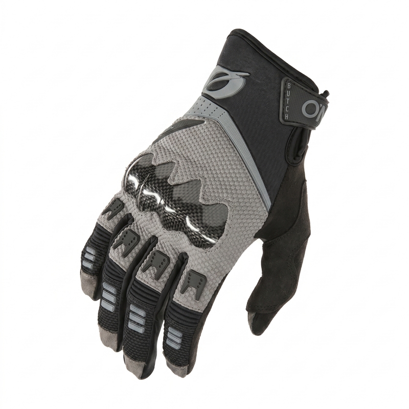 Gants de motocross O'Neal Butch Carbon CE gris-noir