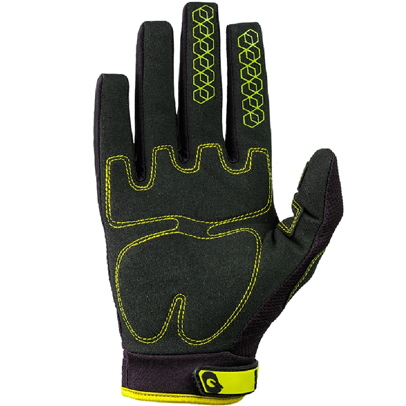 Gants de motocross O'Neal Sniper Elite noir et jaune fluo