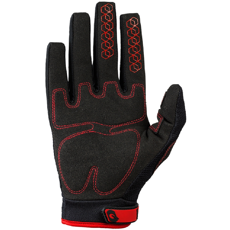 Gants de motocross O'Neal Sniper Elite noirs et rouges