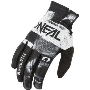 Gants de motocross O'Neal Matrix Roller noirs et blancs
