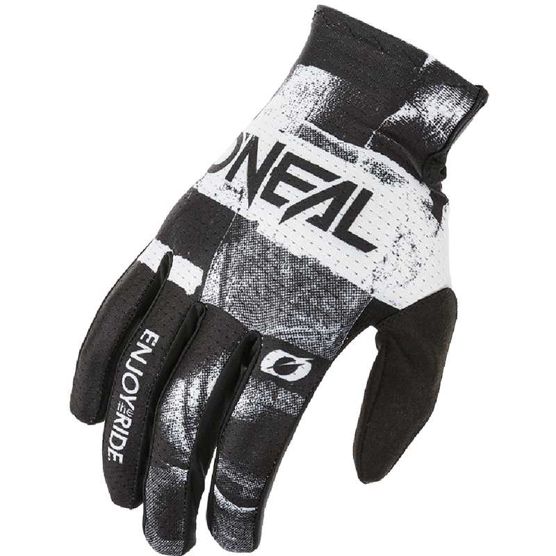 Gants de motocross O'Neal Matrix Roller noirs et blancs