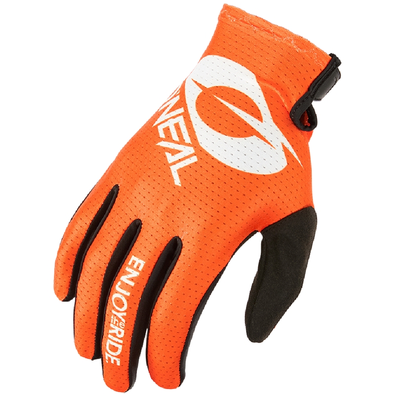 Gants de motocross O'Neal Matrix Stacked orange et blanc