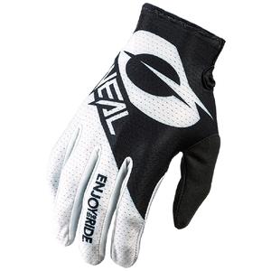 Gants de motocross O'Neal Matrix Stacked noirs et blancs