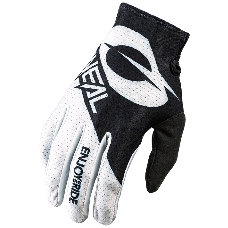 Gants de motocross O'Neal Matrix Stacked noirs et blancs