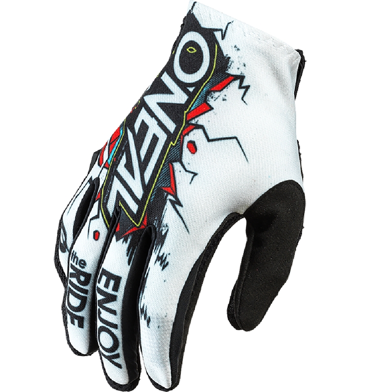 Gants de motocross O'Neal Matrix Villain blancs