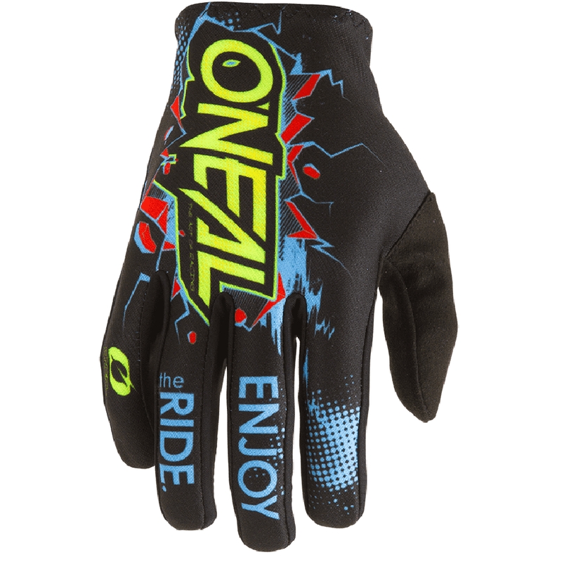 Gants de motocross O'Neal Matrix Villain pour enfants, noirs