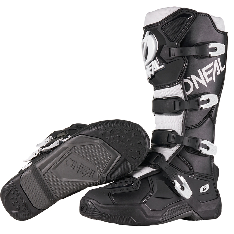 Bottes de motocross O'Neal 3SRS noires et blanches