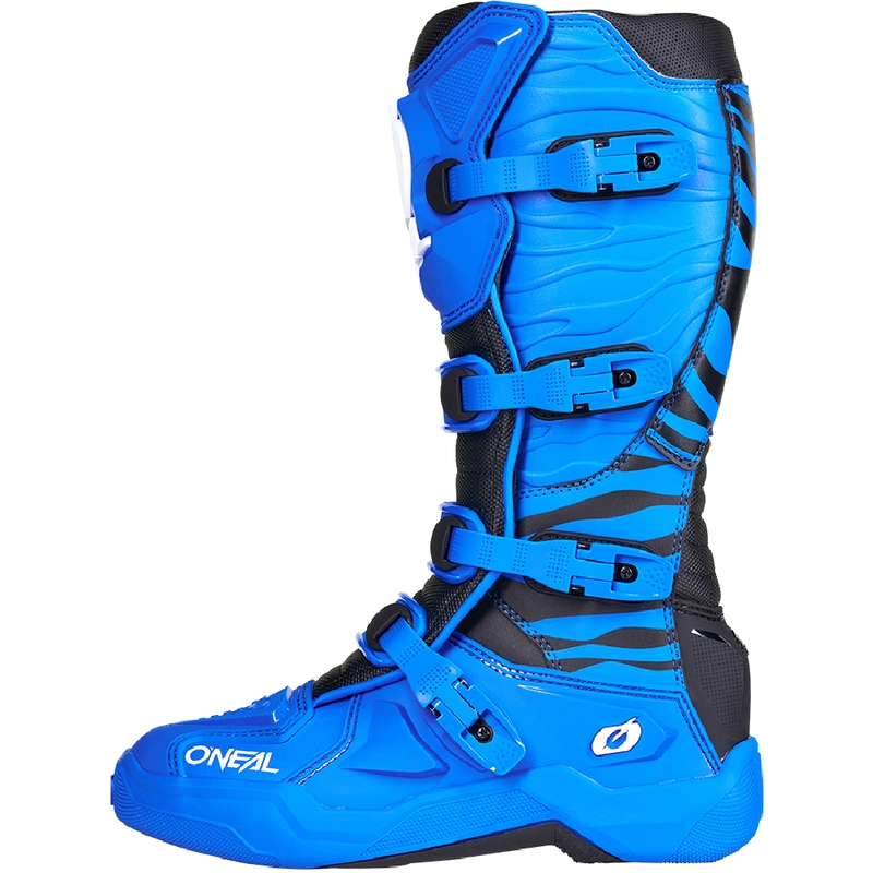 Bottes de motocross O'Neal 3SRS zébrées bleues