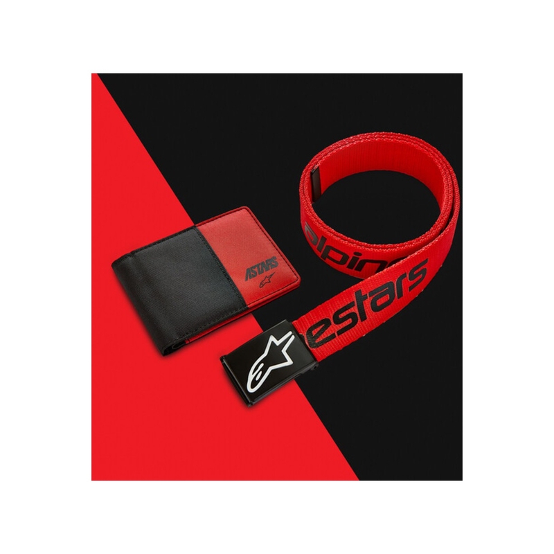 Ceinture Alpinestars Linear Web noire et rouge