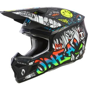 Casque de motocross enfant O'Neal 3SRS Rancid noir et blanc