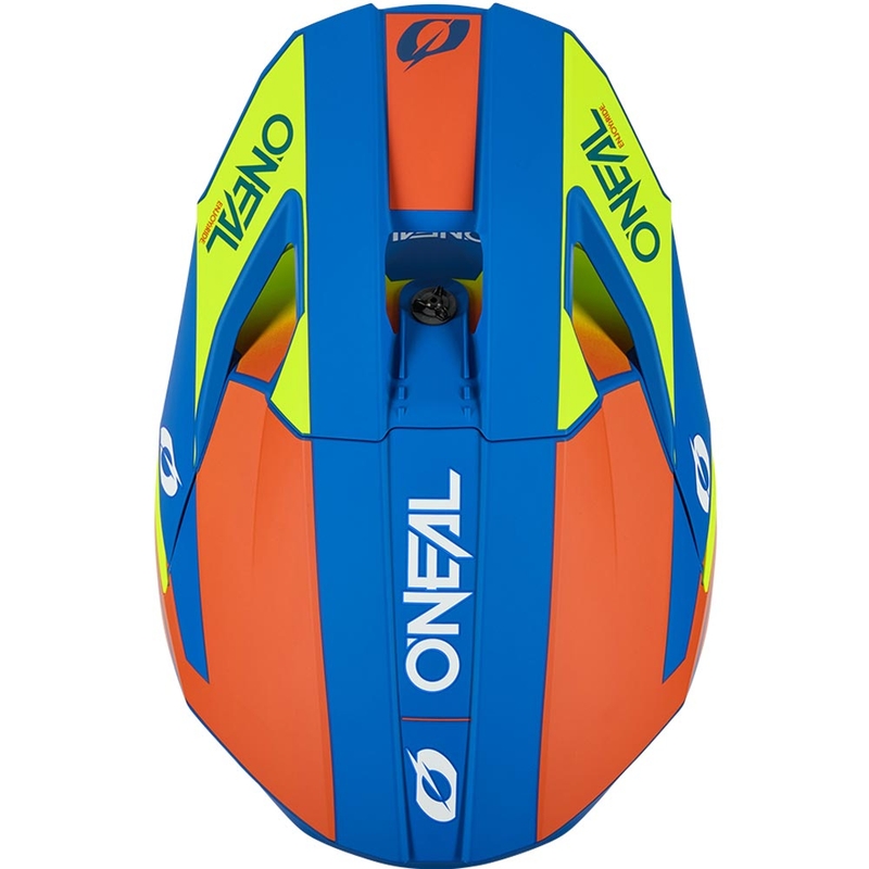 Casque de motocross enfant O'Neal 3SRS Bleu mat uni jaune fluo