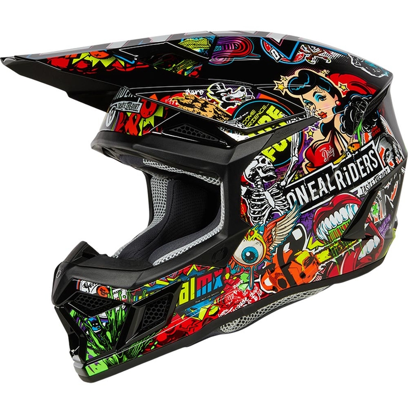 Casque de motocross enfant O'Neal 3SRS Crank multicolore mat
