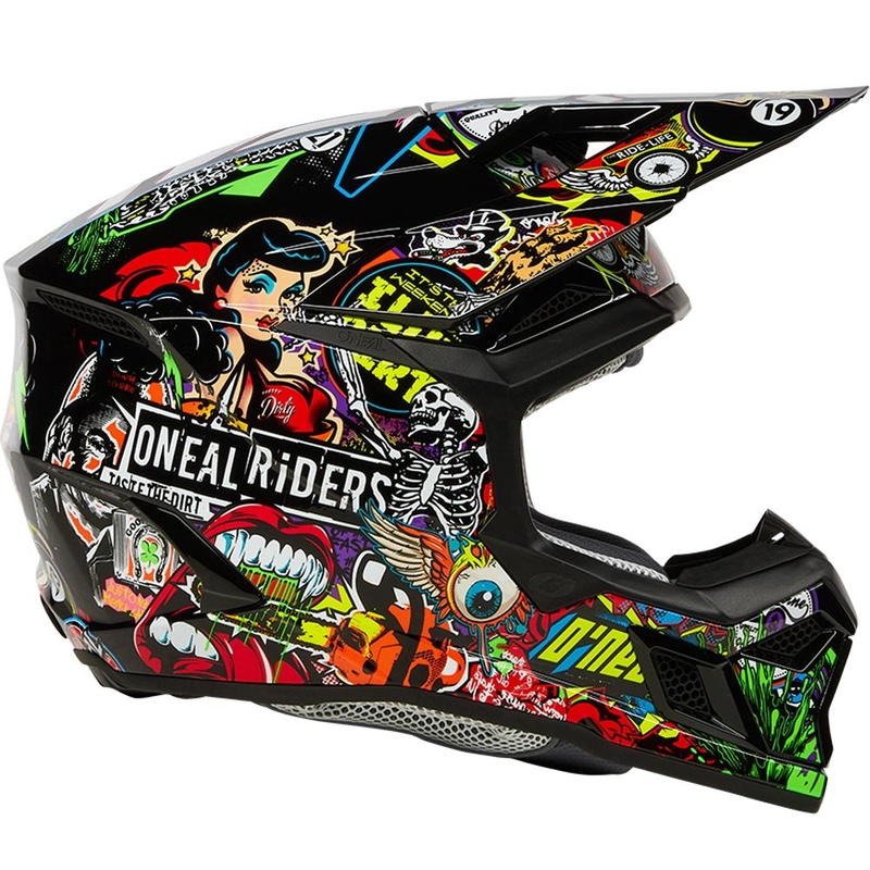 Casque de motocross enfant O'Neal 3SRS Crank multicolore mat