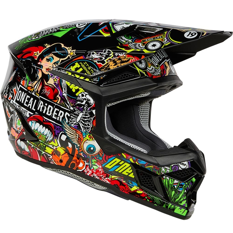 Casque de motocross enfant O'Neal 3SRS Crank multicolore mat