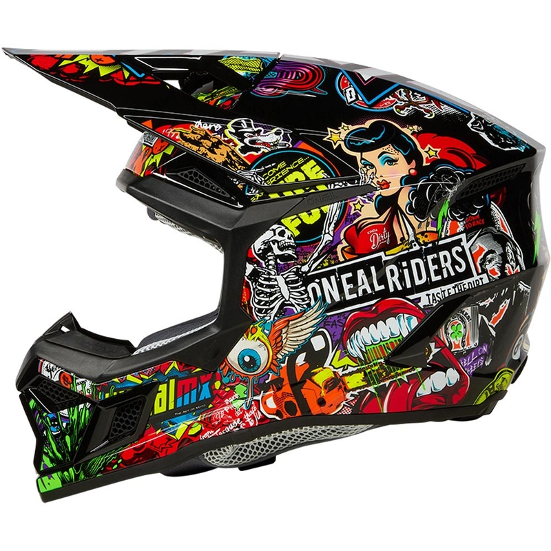 Casque de motocross enfant O'Neal 3SRS Crank multicolore mat